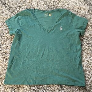 Polo by Ralph Lauren Women's‎ Green V-Neck Tee